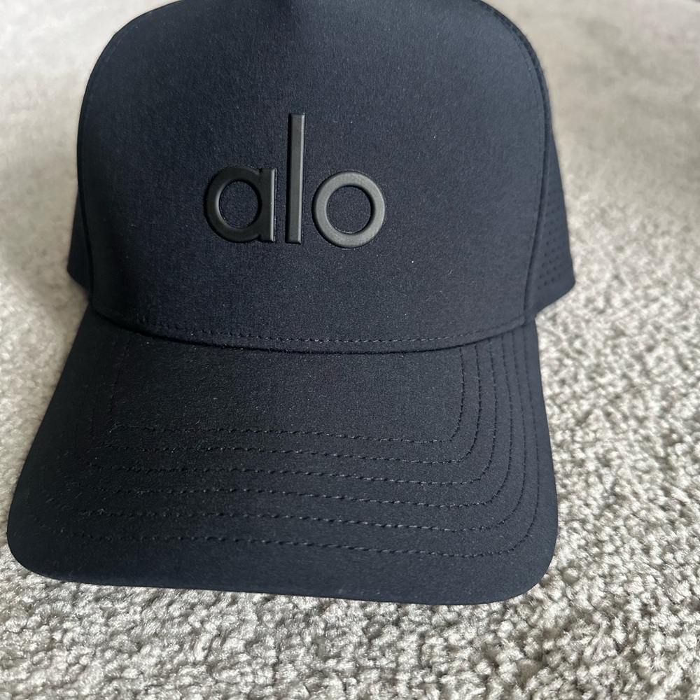 ALO Yoga Black Perforated Cap